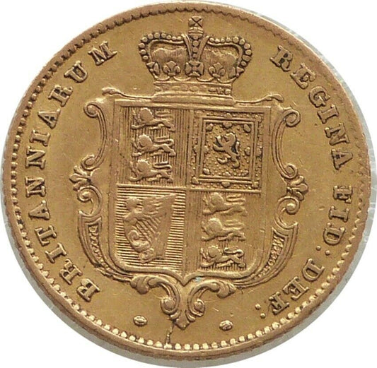 1844 Victoria Shield Half Sovereign Gold Coin