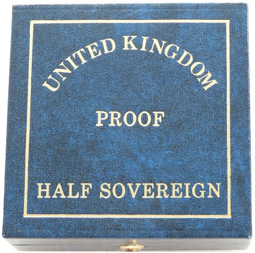 1991 St George and the Dragon Half Sovereign Gold Proof Coin Box Coa