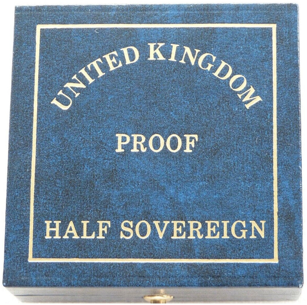 1990 St George and the Dragon Half Sovereign Gold Proof Coin Box Coa