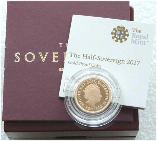 2017 Pistrucci Half Sovereign Gold Proof Coin Box Coa
