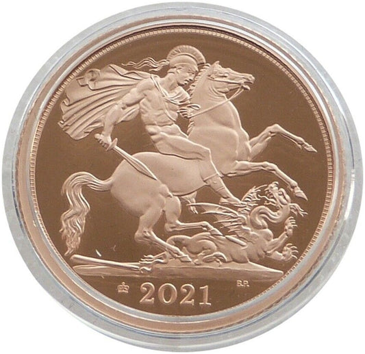 2021 Queen's 95th Birthday Privy Half Sovereign Gold Proof Coin Box Coa