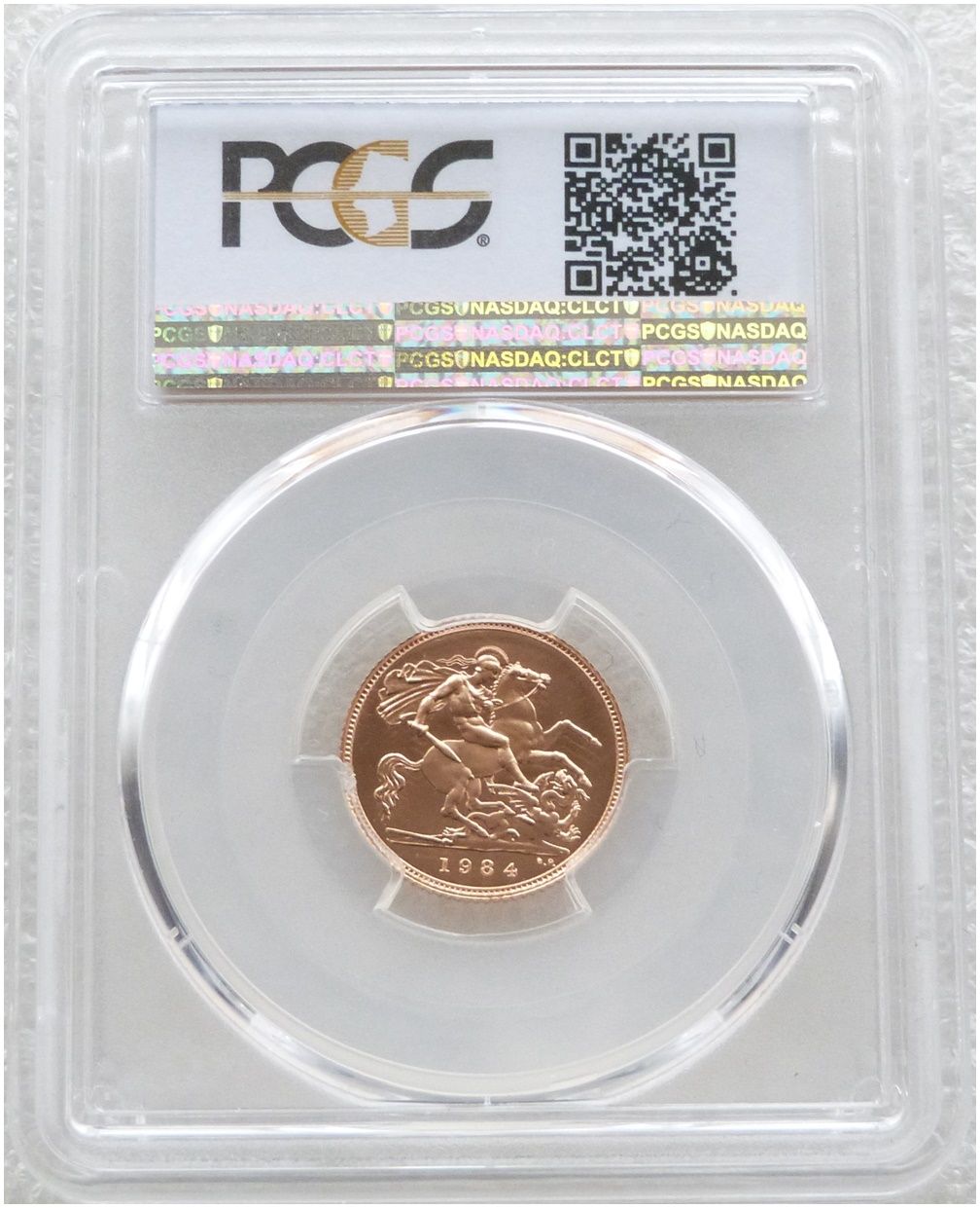 1984 St George and the Dragon Half Sovereign Gold Proof Coin PCGS PR69 DCAM