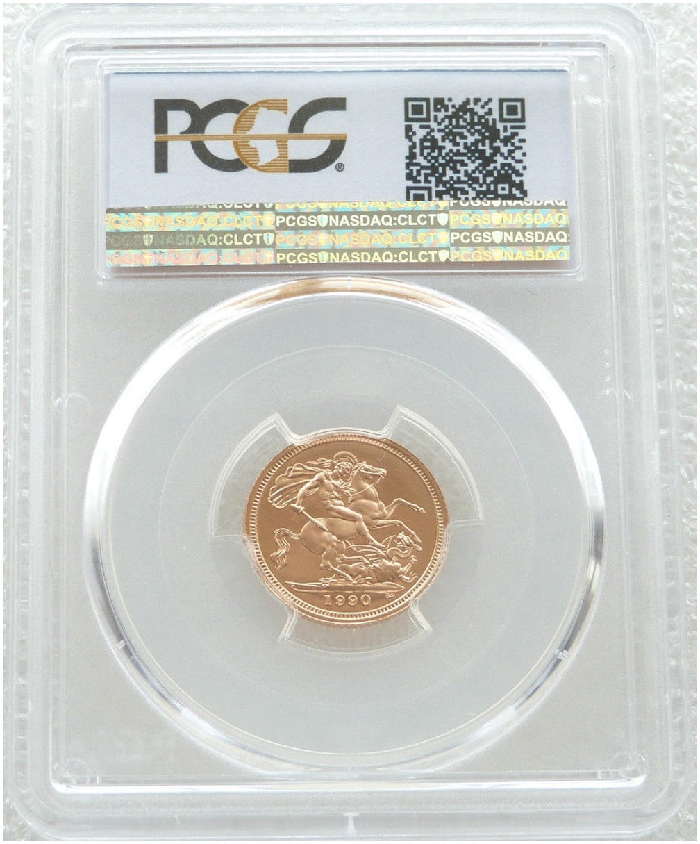 1990 St George and the Dragon Half Sovereign Gold Proof Coin PCGS PR70 DCAM