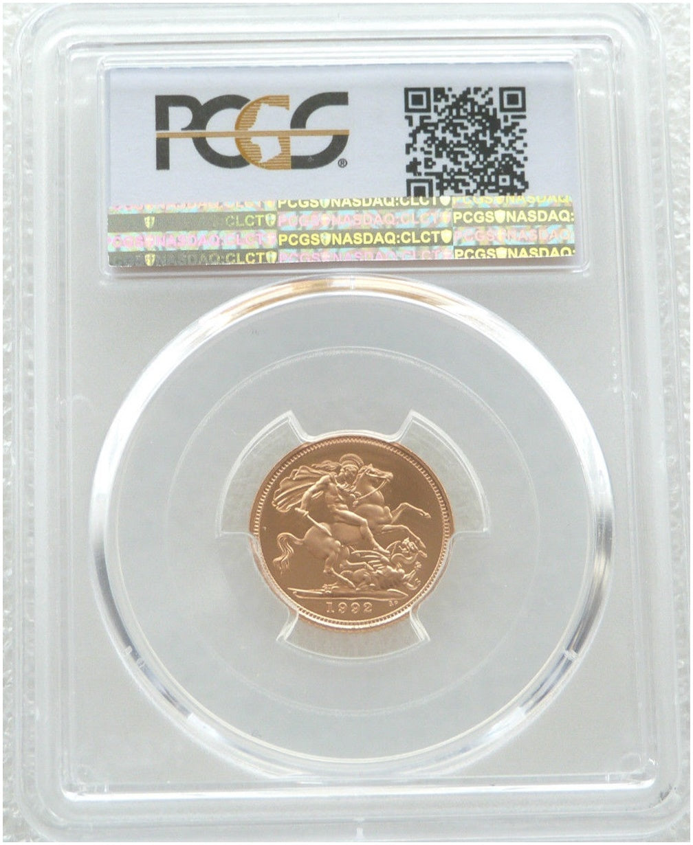 1992 St George and the Dragon Half Sovereign Gold Proof Coin PCGS PR69 DCAM