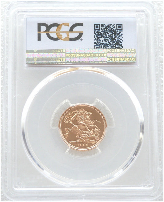 1996 St George and the Dragon Half Sovereign Gold Proof Coin PCGS PR70 DCAM