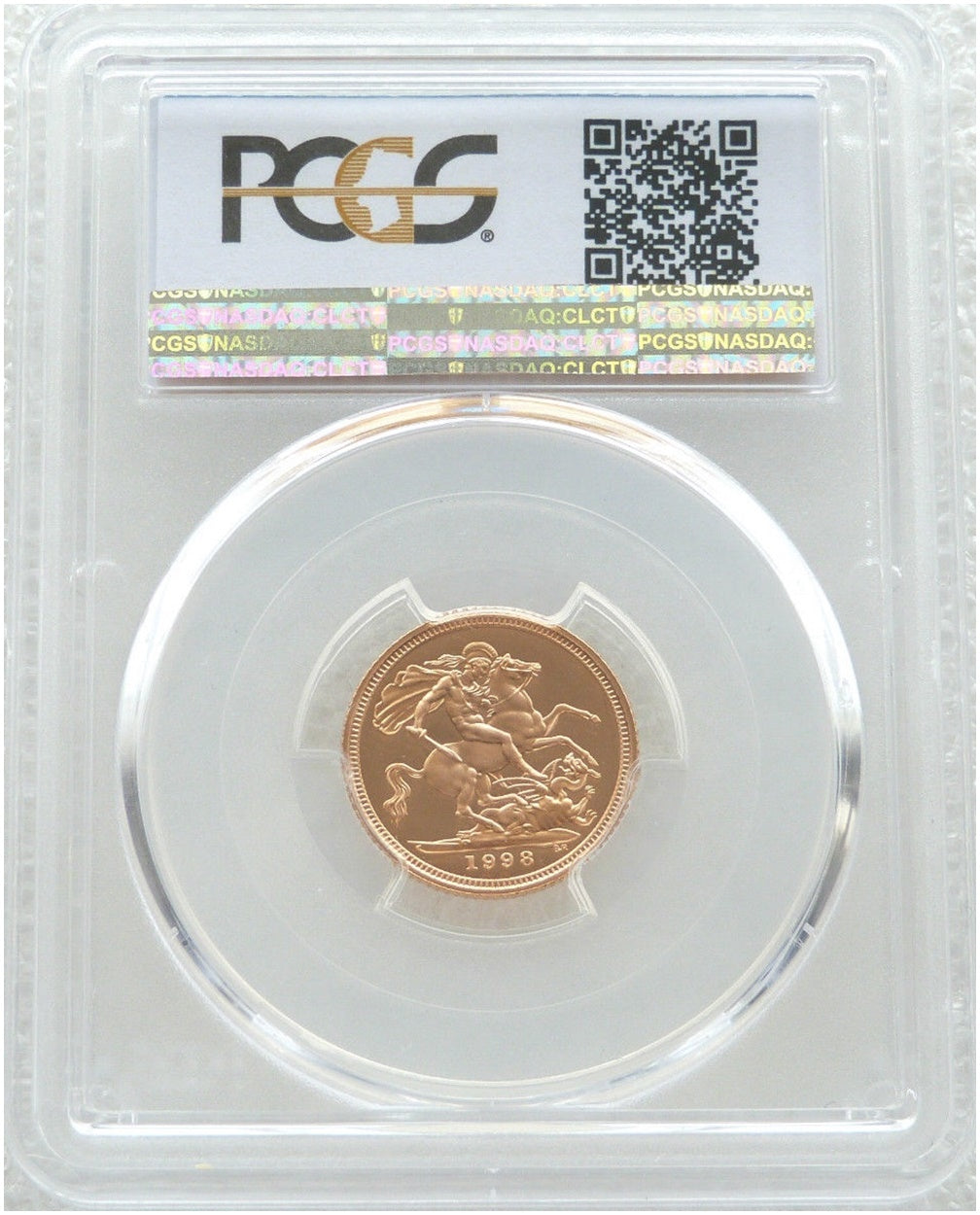 1998 St George and the Dragon Half Sovereign Gold Proof Coin PCGS PR69 DCAM