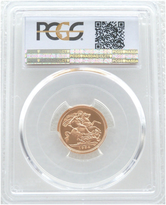 1994 St George and the Dragon Half Sovereign Gold Proof Coin PCGS PR70 DCAM
