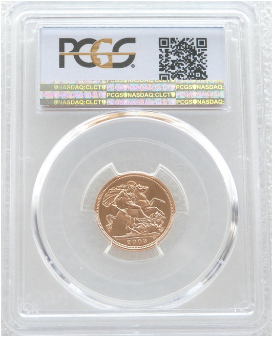 2003 St George and the Dragon Half Sovereign Gold Proof Coin PCGS PR69 DCAM