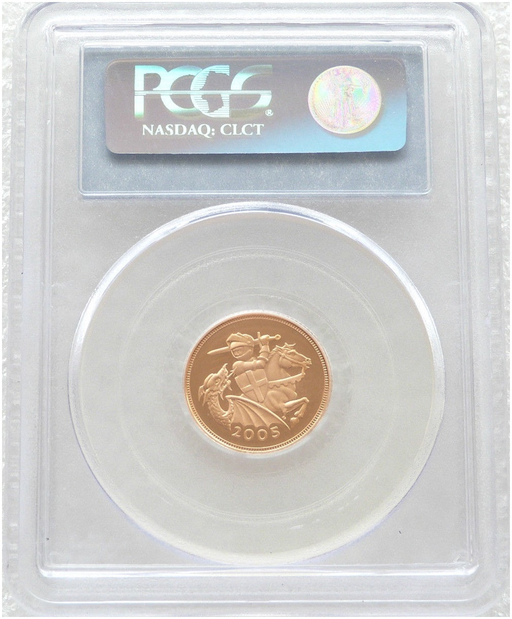 2005 St George and the Dragon Half Sovereign Gold Proof Coin PCGS PR69 DCAM - Timothy Noad