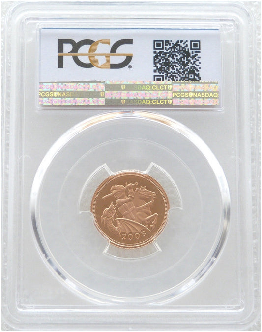 2005 St George and the Dragon Half Sovereign Gold Proof Coin PCGS PR70 DCAM - Timothy Noad