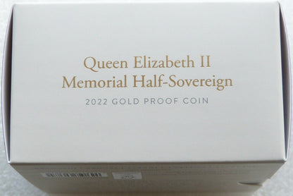 2022 Memorial Half Sovereign Gold Proof Coin Box Coa