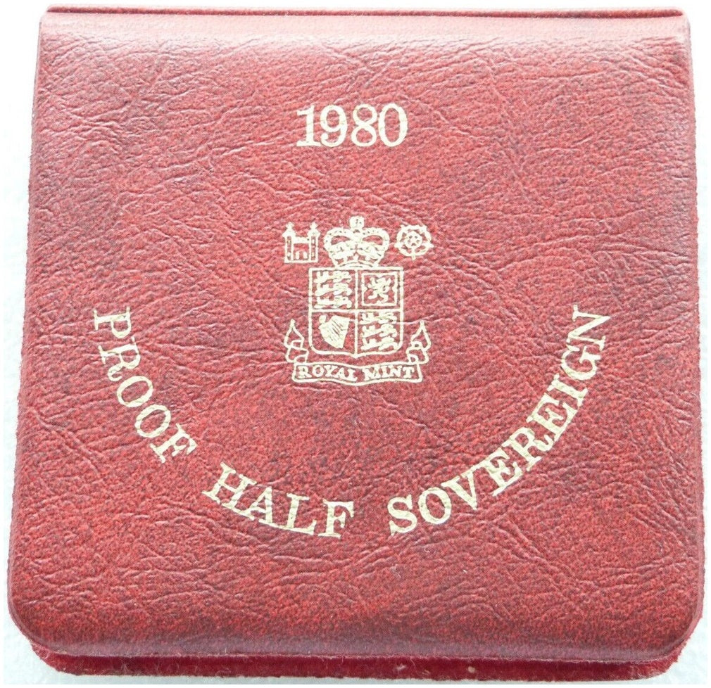 1980 St George and the Dragon Half Sovereign Gold Proof Coin Box Coa