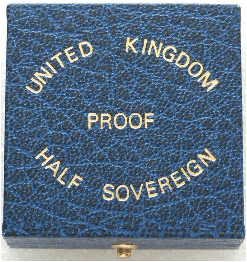 1987 St George and the Dragon Half Sovereign Gold Proof Coin Box Coa