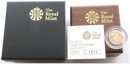 2009 St George and the Dragon Half Sovereign Gold Proof Coin Box Coa