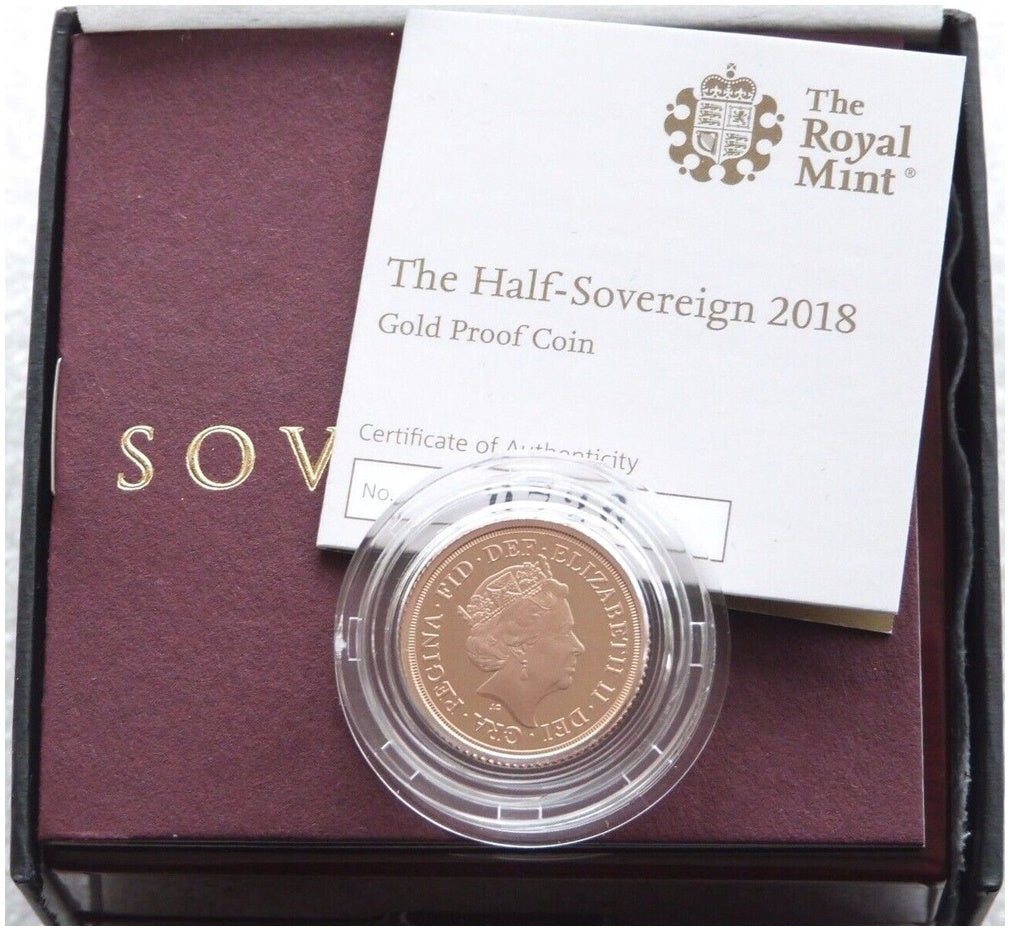 2018 Sapphire Coronation Half Sovereign Gold Proof Coin Box Coa