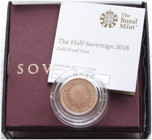2018 Sapphire Coronation Half Sovereign Gold Proof Coin Box Coa