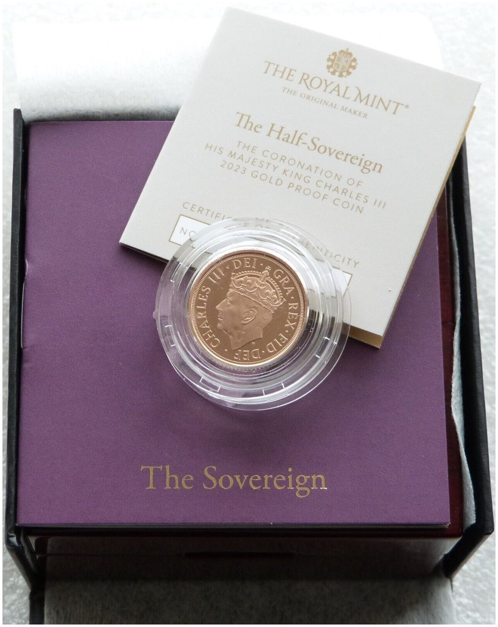 2023 King Charles III Coronation Half Sovereign Gold Proof Coin Box Coa