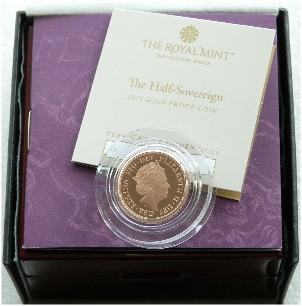 2021 Queen's 95th Birthday Privy Half Sovereign Gold Proof Coin Box Coa