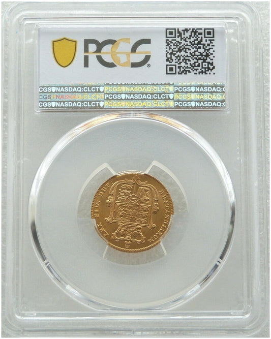 1826 George IV Bare Head Royal Arms Half Sovereign Gold Coin PCGS MS65
