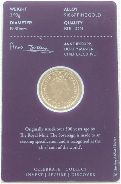 2022 Platinum Jubilee Half Sovereign Gold Coin Mint Card