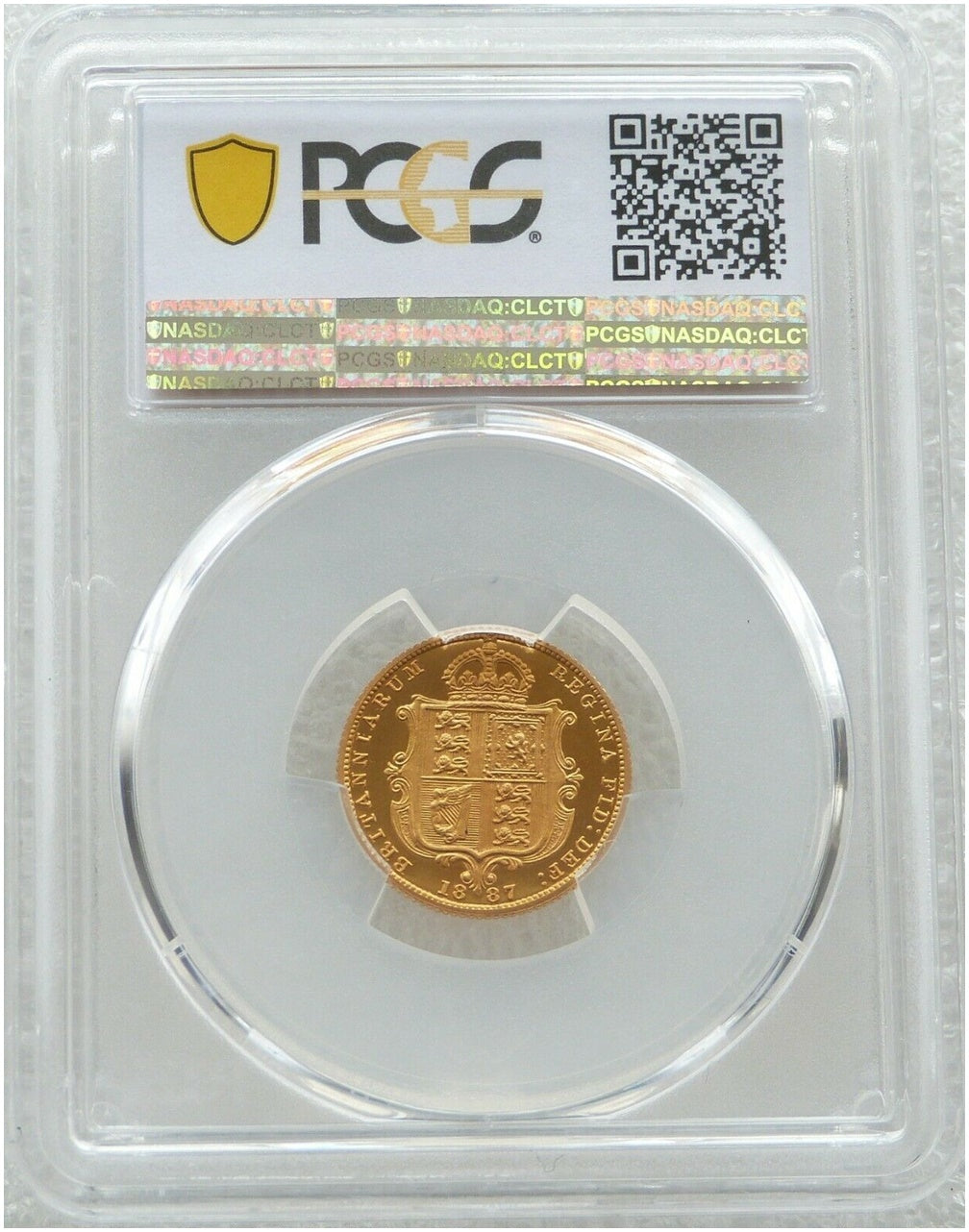 1887 Victoria Shield Half Sovereign Gold Proof Coin PCGS PR66 DCAM