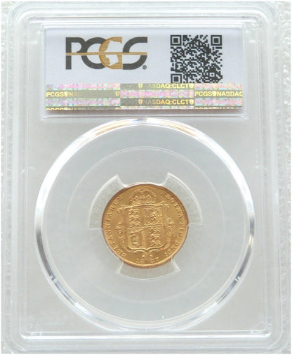 1887 Victoria Shield Half Sovereign Gold Coin PCGS MS65