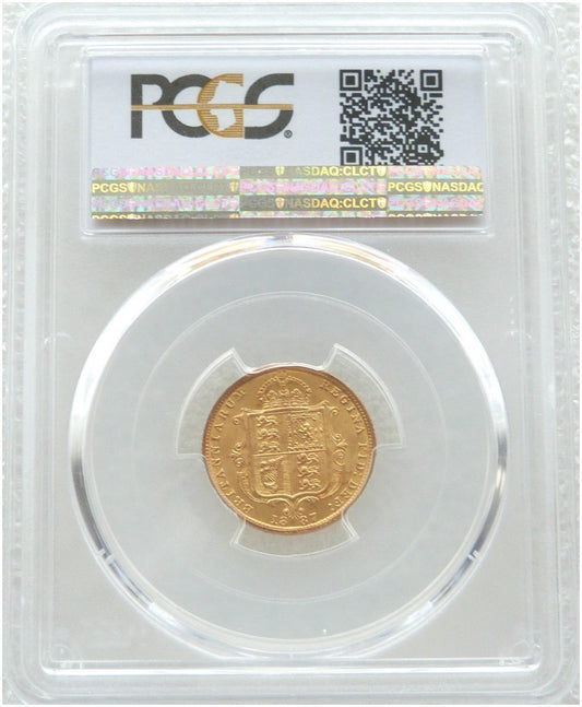1887 Victoria Shield Half Sovereign Gold Coin PCGS MS65