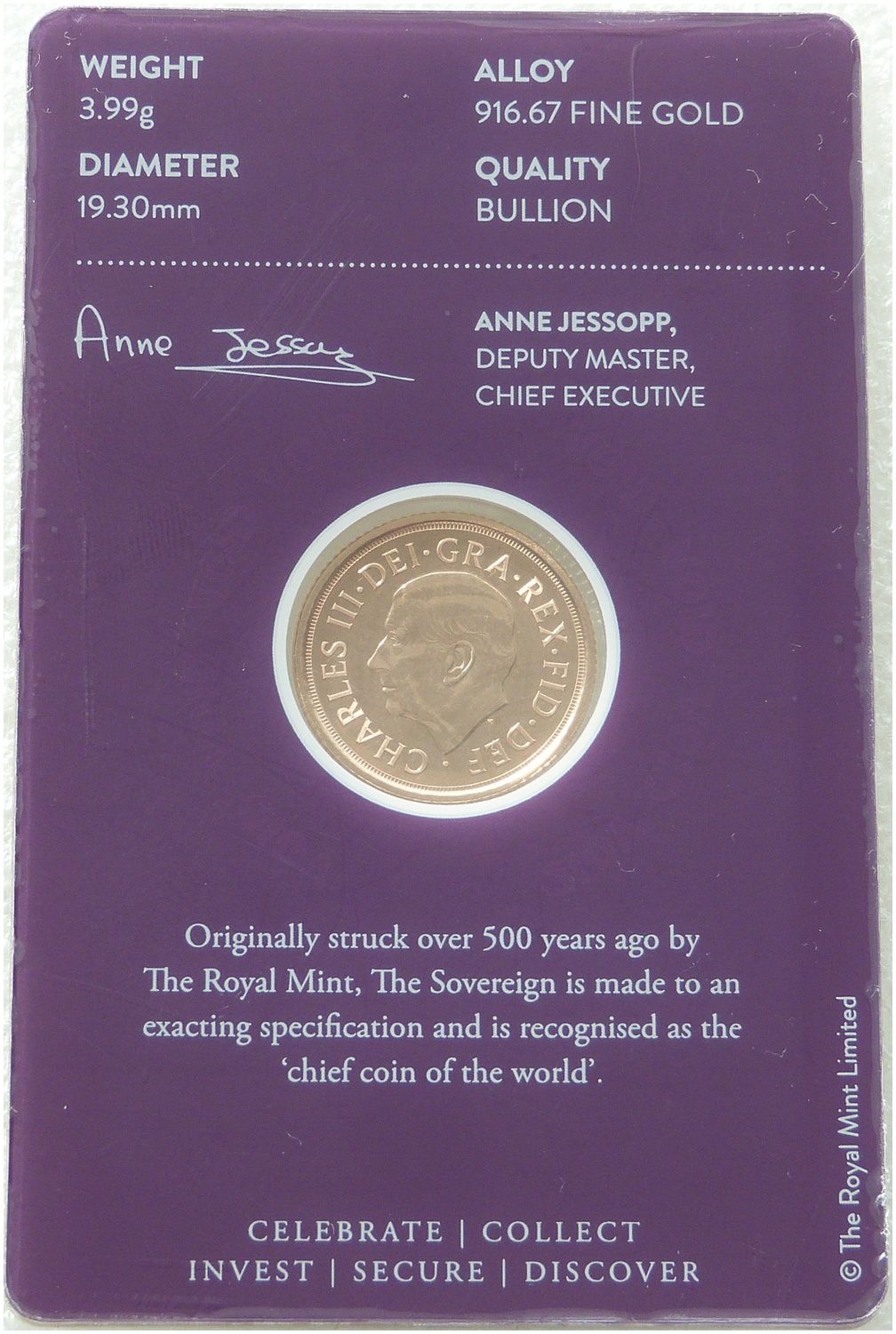 2024 St George and the Dragon Half Sovereign Gold Coin Mint Card