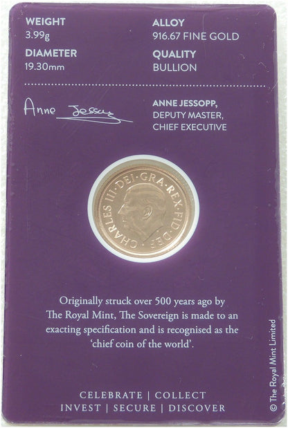 2024 St George and the Dragon Half Sovereign Gold Coin Mint Card