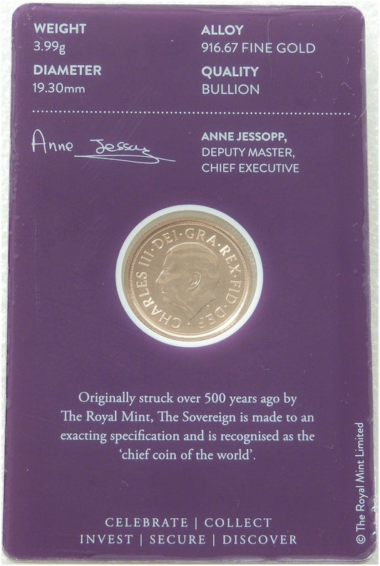 2024 St George and the Dragon Half Sovereign Gold Coin Mint Card
