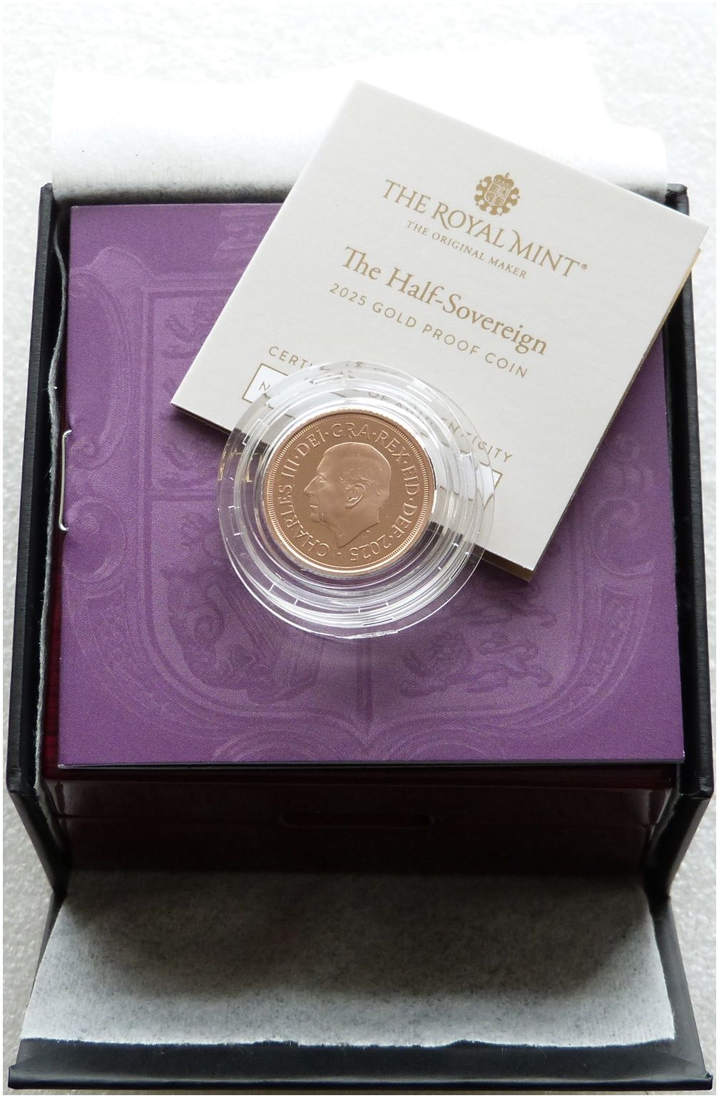 2025 Royal Arms Half Sovereign Gold Proof Coin Box Coa - Last Coin