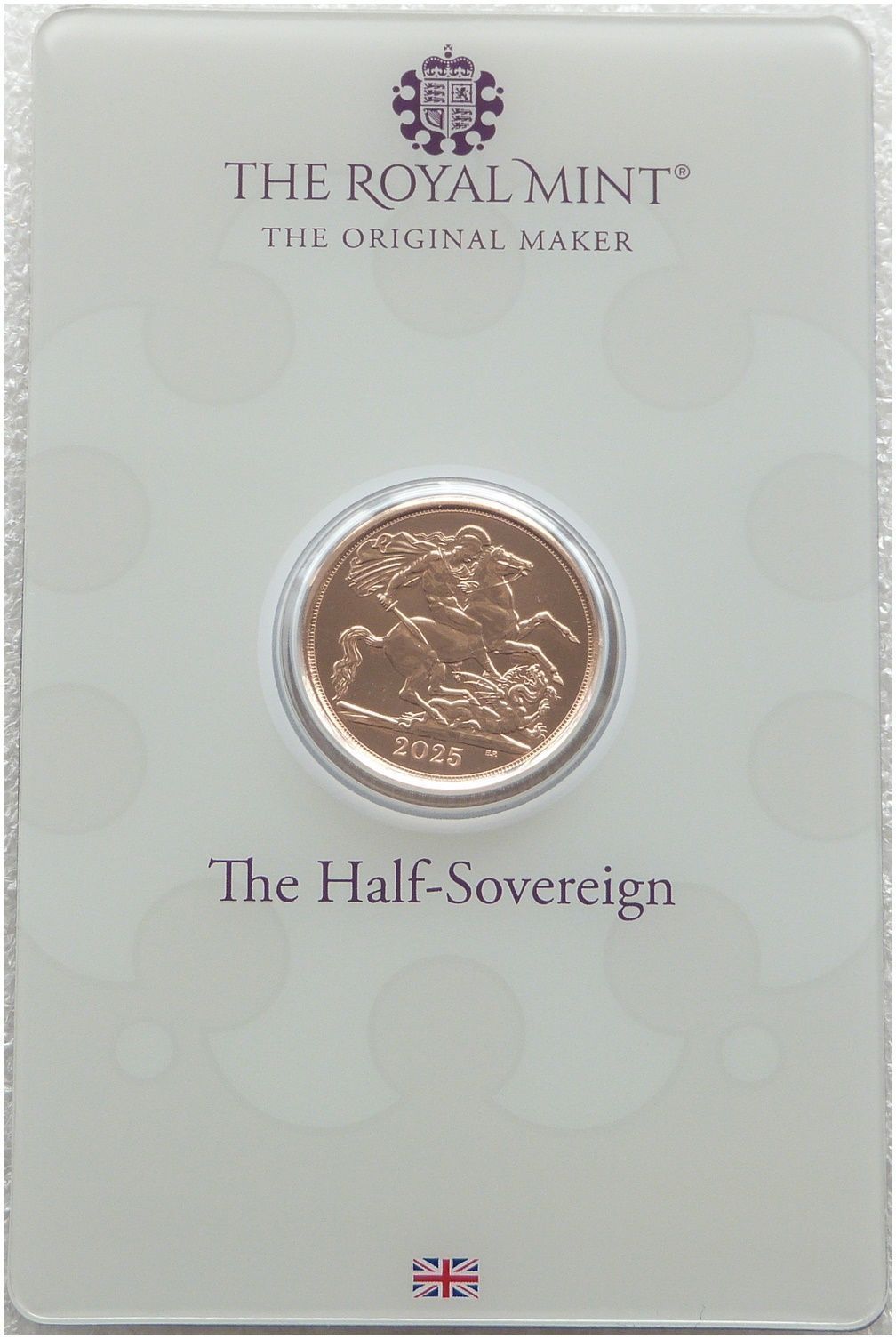 2025 St George and the Dragon Half Sovereign Gold Coin Mint Card