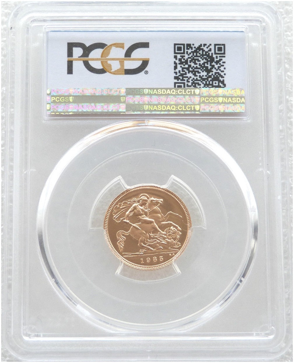 1985 St George and the Dragon Half Sovereign Gold Proof Coin PCGS PR70 DCAM