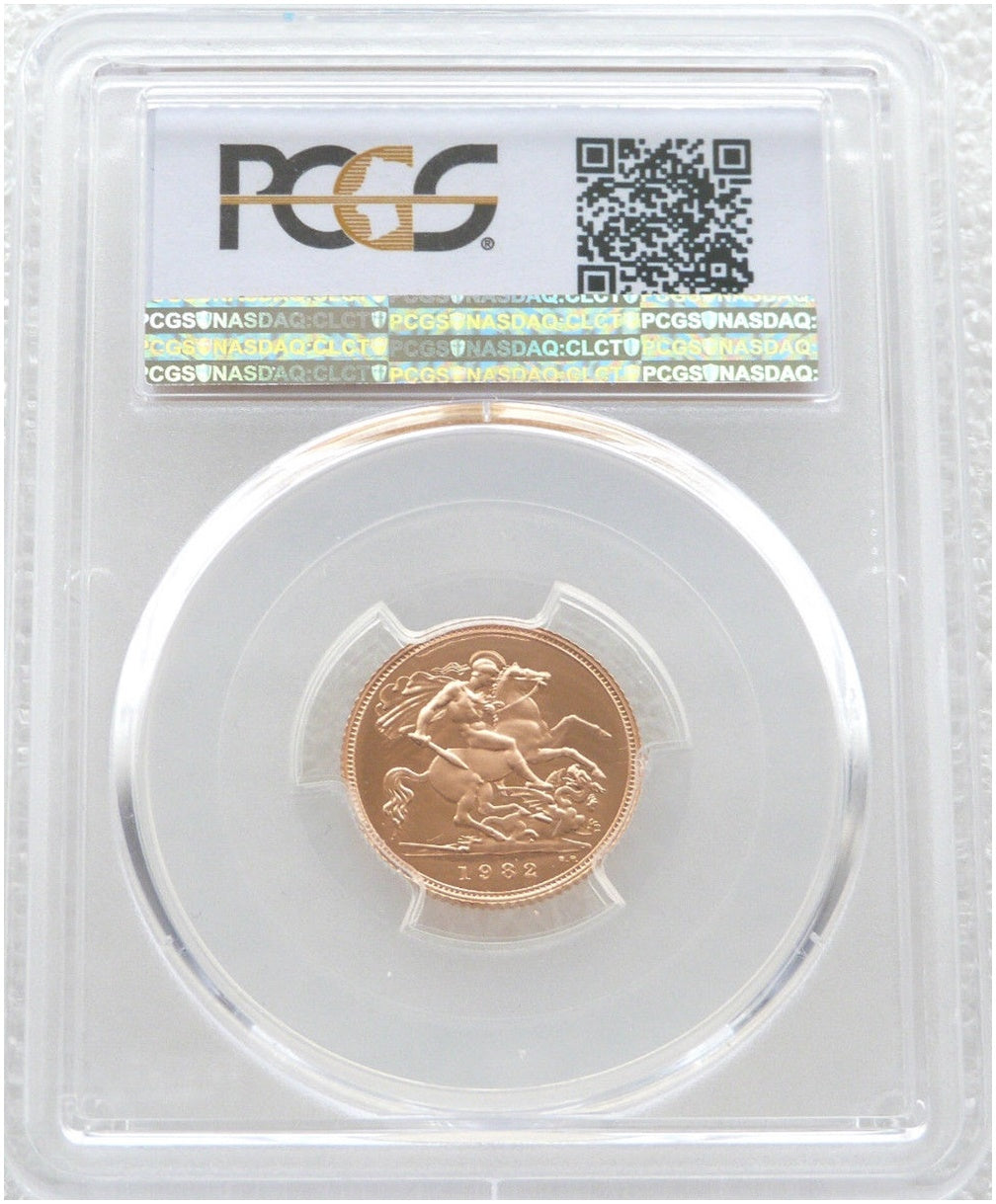 1982 St George and the Dragon Half Sovereign Gold Proof Coin PCGS PR69 DCAM