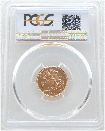 1982 St George and the Dragon Half Sovereign Gold Proof Coin PCGS PR70 DCAM