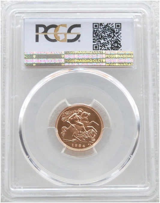 1984 St George and the Dragon Half Sovereign Gold Proof Coin PCGS PR70 DCAM