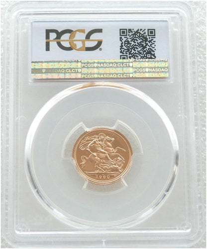1990 St George and the Dragon Half Sovereign Gold Proof Coin PCGS PR70 DCAM