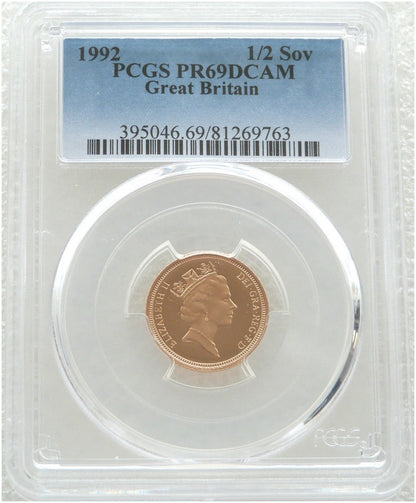 1992 St George and the Dragon Half Sovereign Gold Proof Coin PCGS PR69 DCAM