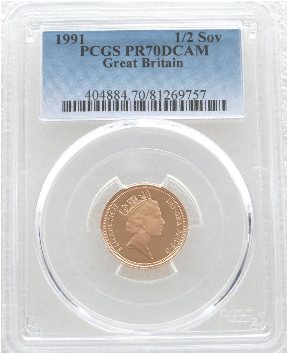 1992 St George and the Dragon Half Sovereign Gold Proof Coin PCGS PR70 DCAM
