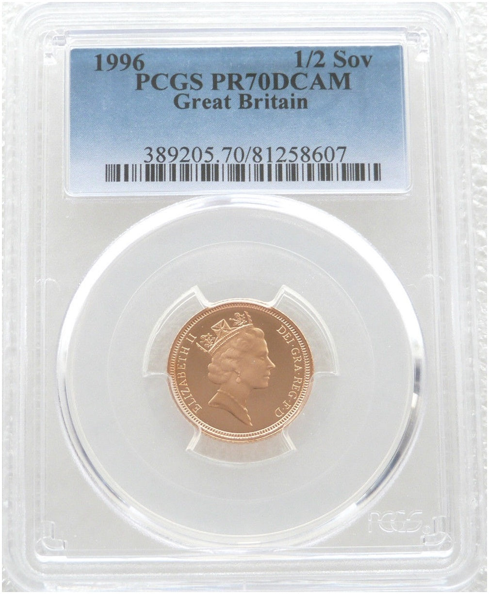 1996 St George and the Dragon Half Sovereign Gold Proof Coin PCGS PR70 DCAM