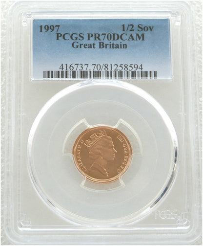 1997 St George and the Dragon Half Sovereign Gold Proof Coin PCGS PR70 DCAM
