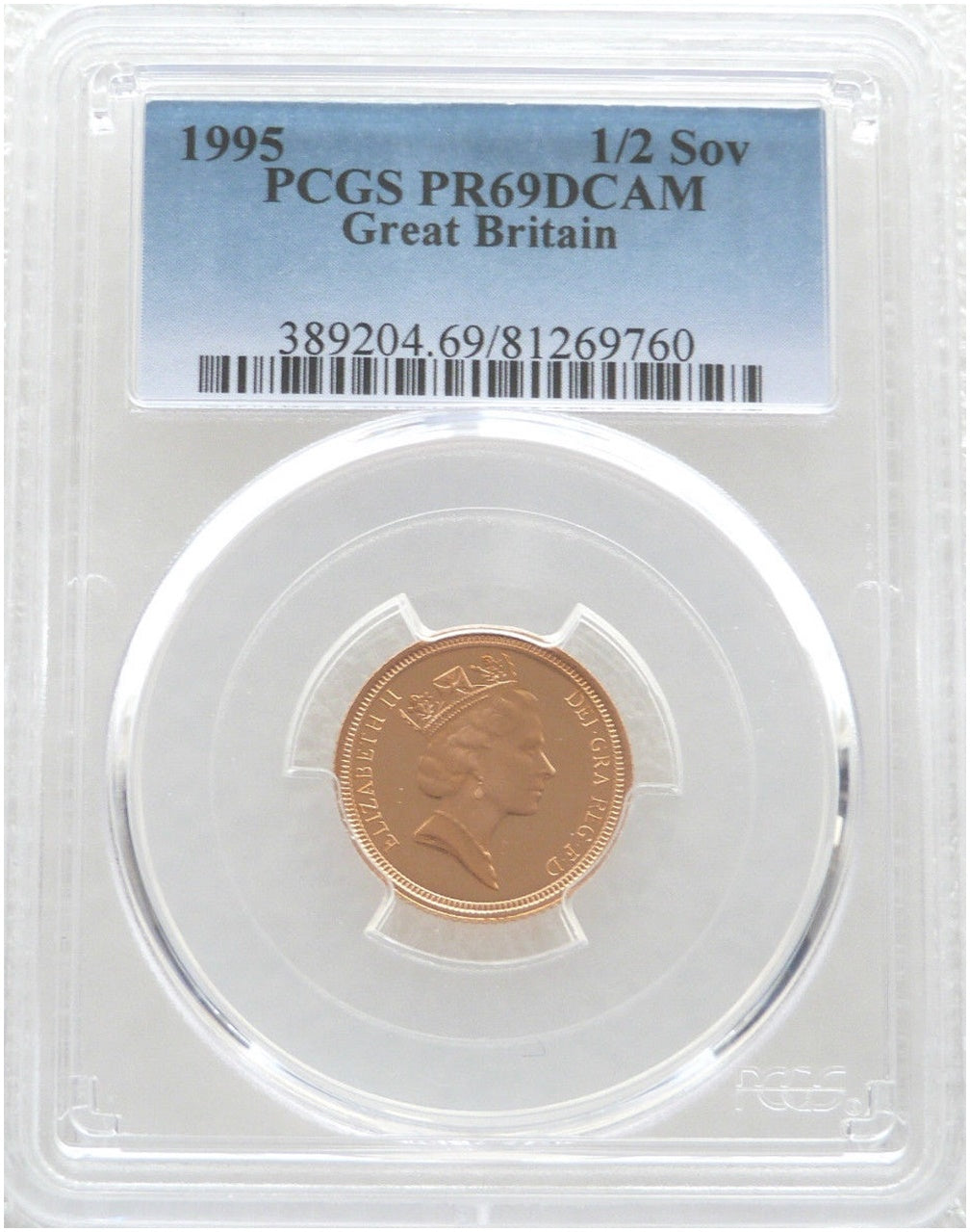 1995 St George and the Dragon Half Sovereign Gold Proof Coin PCGS PR69 DCAM