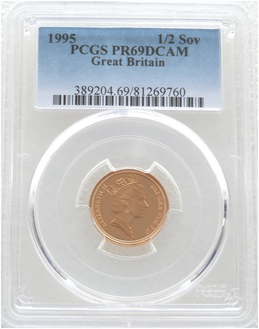 1995 St George and the Dragon Half Sovereign Gold Proof Coin PCGS PR69 DCAM