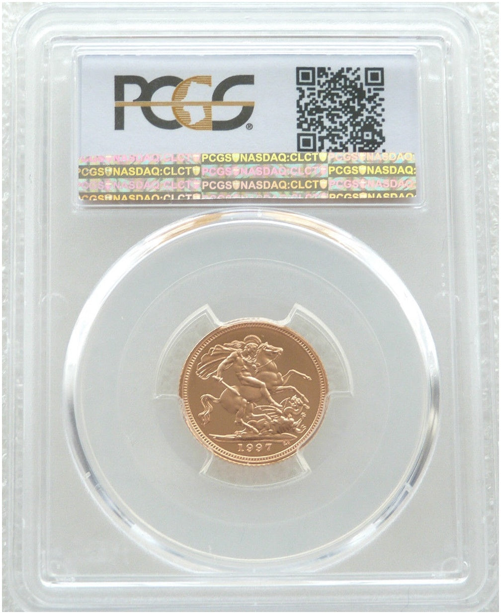 1997 St George and the Dragon Half Sovereign Gold Proof Coin PCGS PR70 DCAM