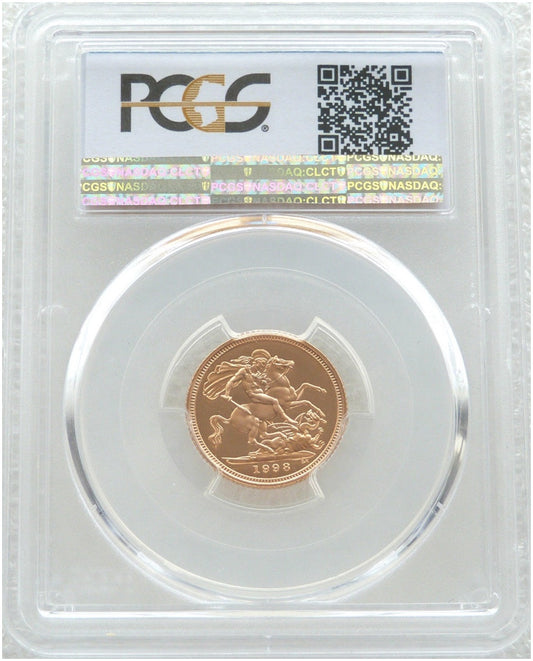 1998 St George and the Dragon Half Sovereign Gold Proof Coin PCGS PR69 DCAM