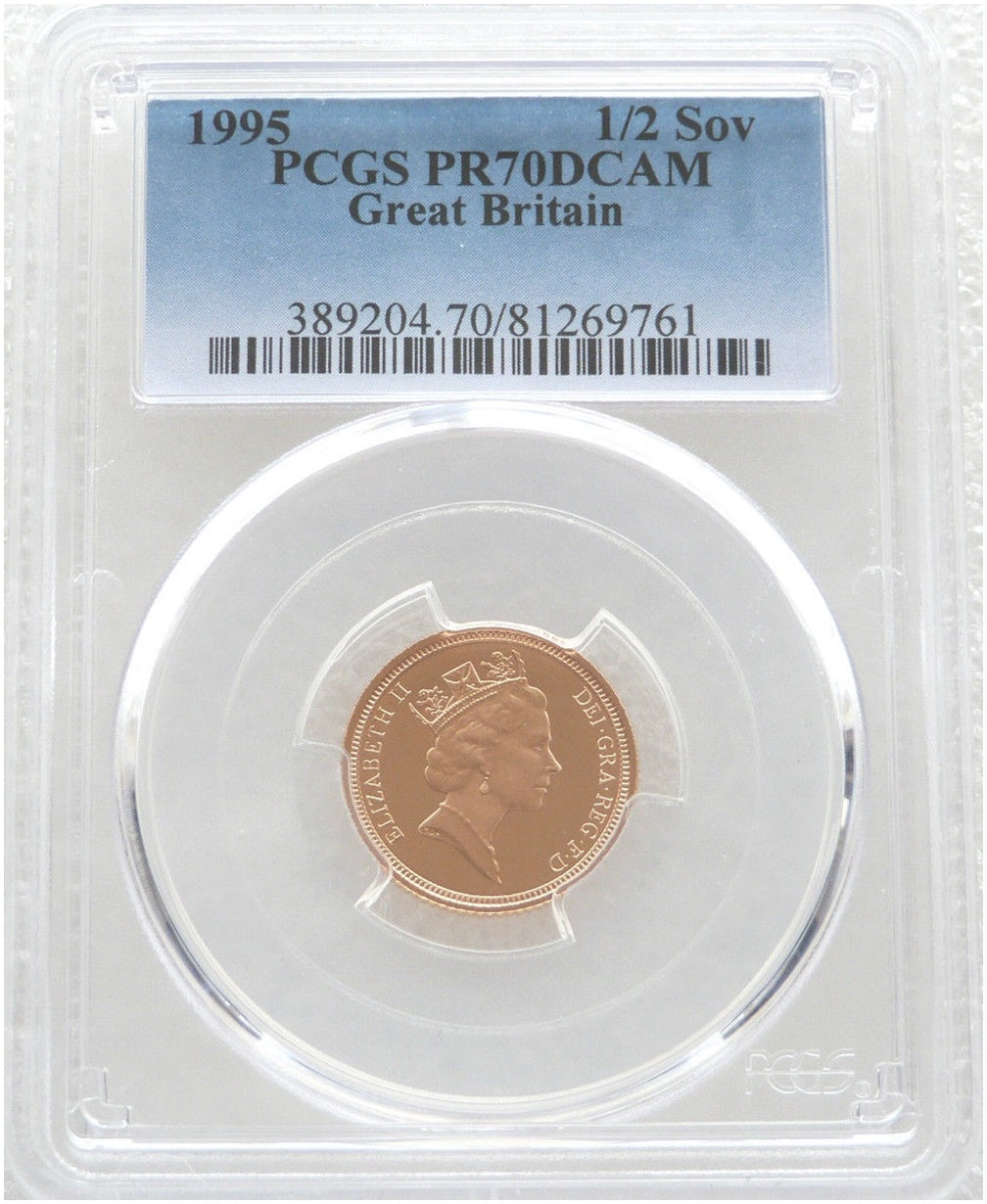 1995 St George and the Dragon Half Sovereign Gold Proof Coin PCGS PR70 DCAM