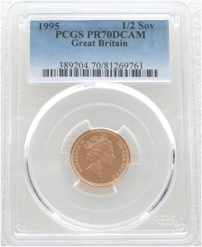 1995 St George and the Dragon Half Sovereign Gold Proof Coin PCGS PR70 DCAM