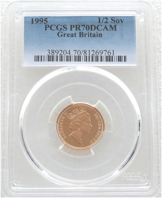 1995 St George and the Dragon Half Sovereign Gold Proof Coin PCGS PR70 DCAM