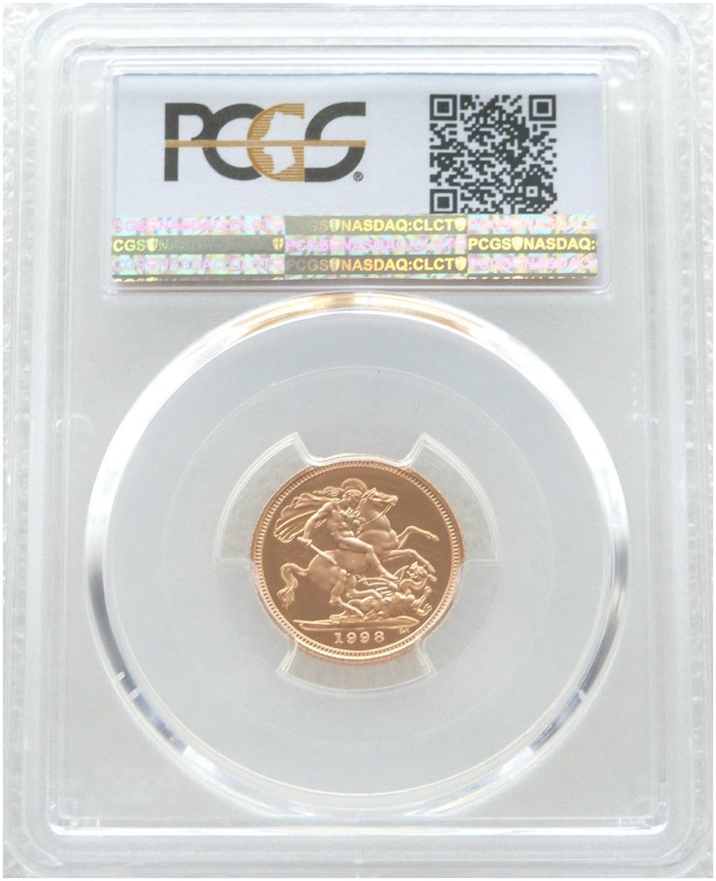 1998 St George and the Dragon Half Sovereign Gold Proof Coin PCGS PR70 DCAM
