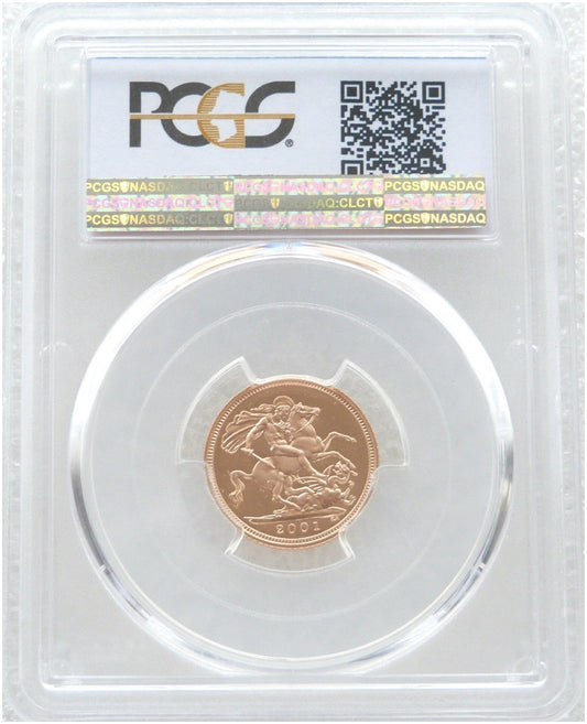 2001 St George and the Dragon Half Sovereign Gold Proof Coin PCGS PR70 DCAM